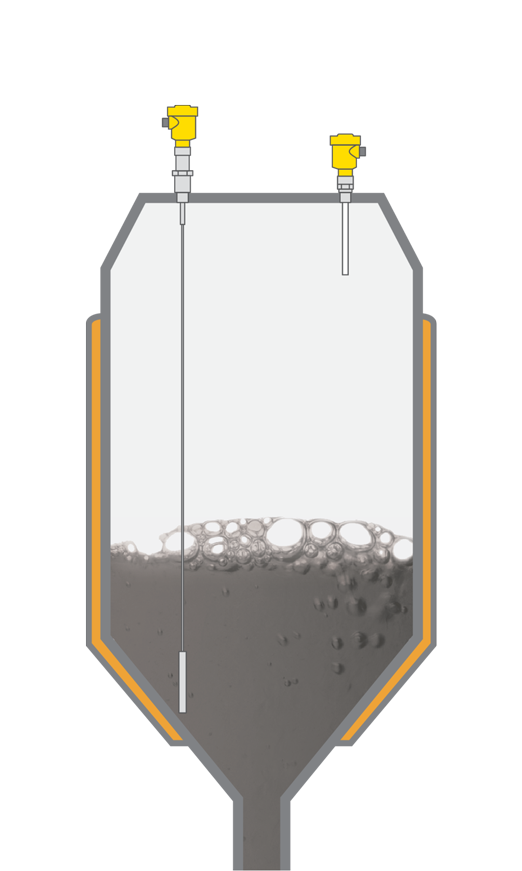 Niveaumeting en niveaudetectie in de bitumentank