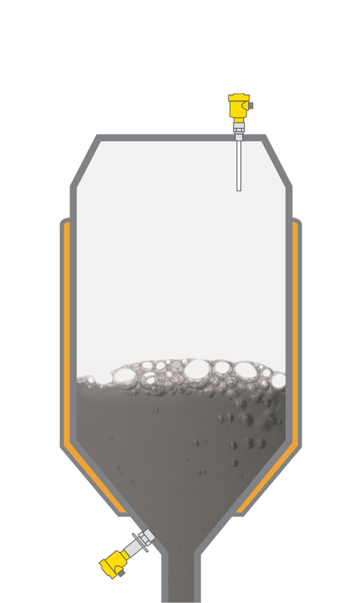 Niveaumeting en niveaudetectie in de bitumentank