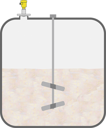 Niveaumeting in het diazoteringsvat