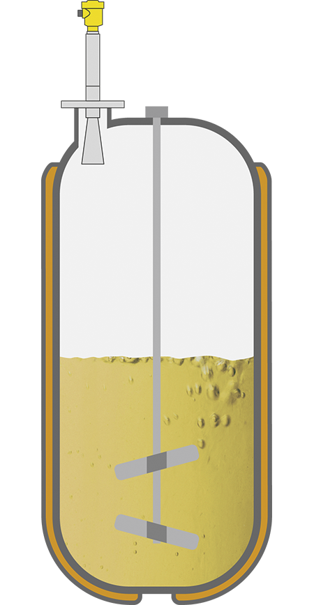 Niveaumeting in Reactor