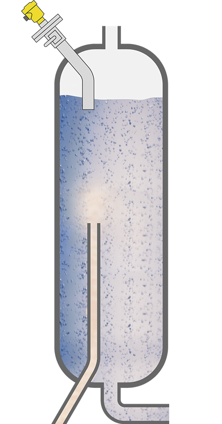 Niveaumeting in de ureumreactor