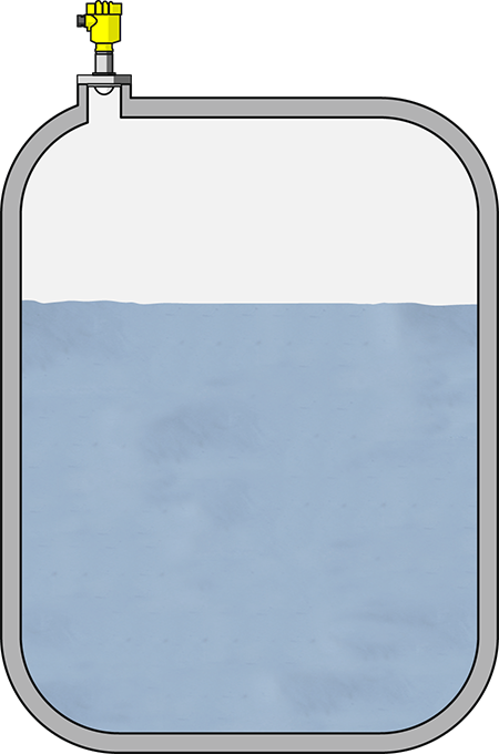 Niveaumeting in opslagtanks voor bluswater