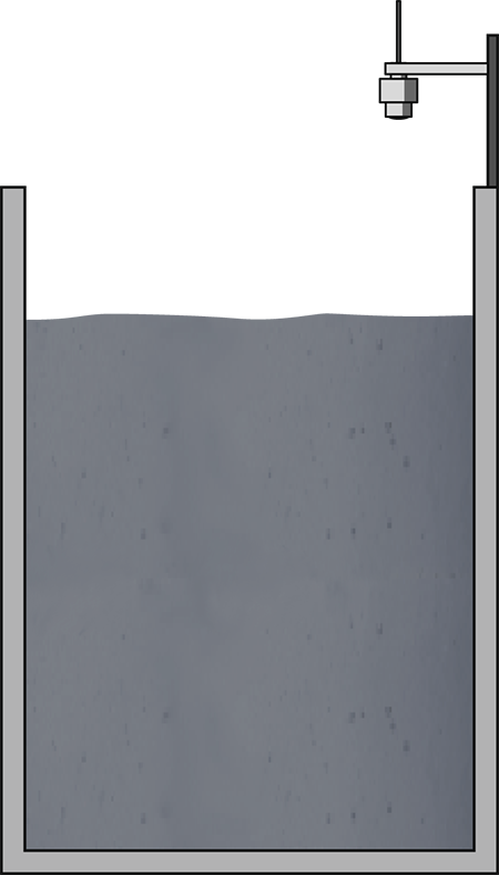 Niveaumeting in het afvalwaterbassin