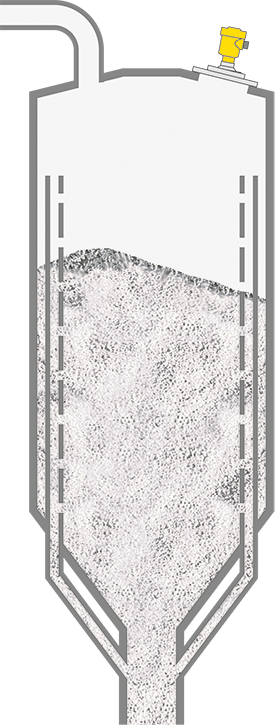 Niveaumeting in de granulaatsilo