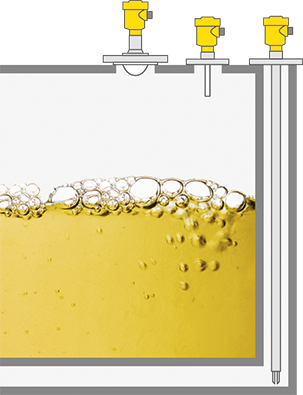 Niveaumeting en niveaudetectie in de opvangtank