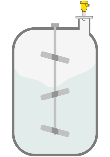 Niveaumeting in het reactievat