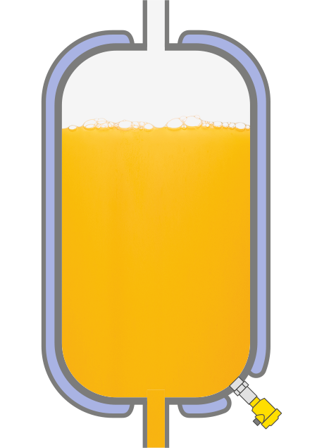 Niveaumeting in de opslagtank voor vloeibare media