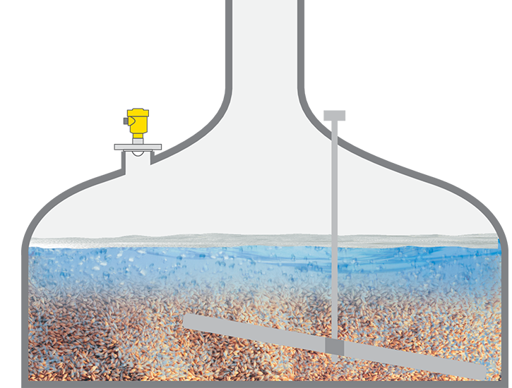 Niveaumeting in de beslagketel