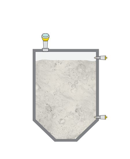 Drukmeting en niveaudetectie in de opslagtank