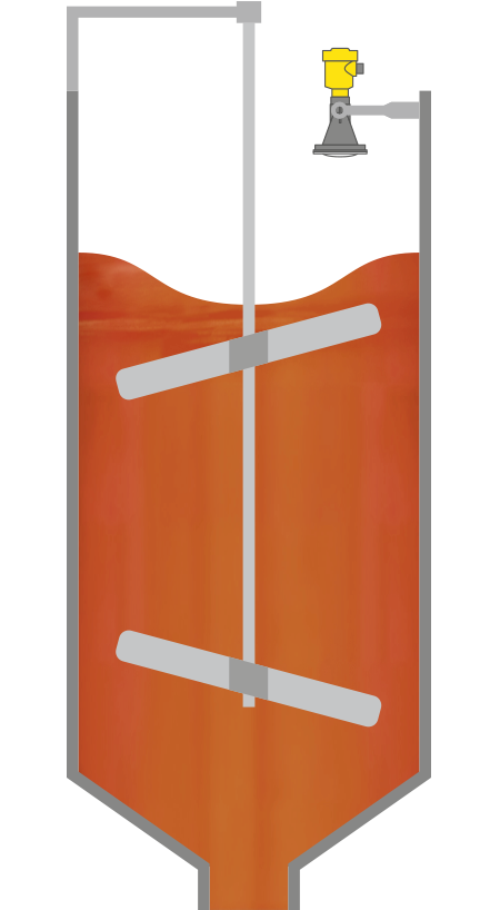 Niveaumeting in de roertank voor aluminiumoxidepoeder