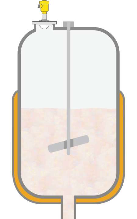 Niveaumeting in de reactor voor aluminiumpoedersuspensie