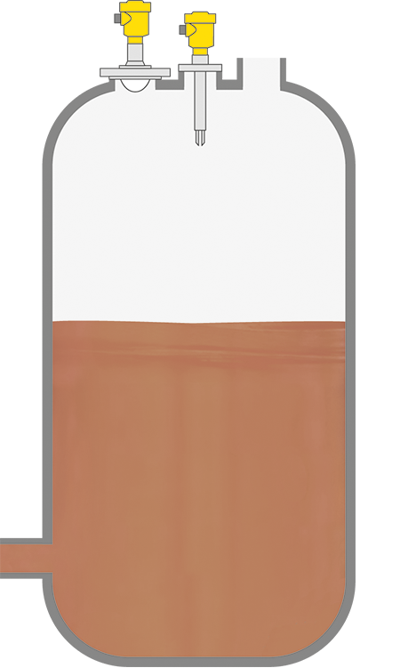 Niveaumeting en niveaudetectie in de opslagtank voor vloeibare basisstoffen