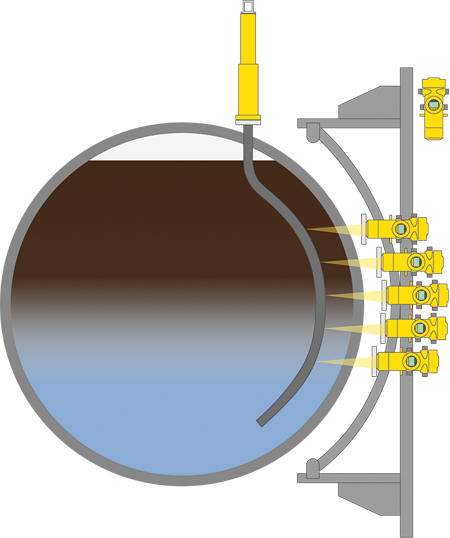 Interfacemeting in de primaire ontziltingsinstallatie