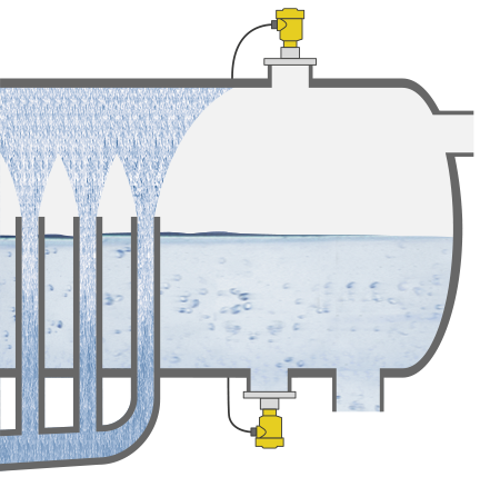 Niveaumeting in de stofontluchter