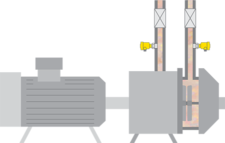 Drukmeting op de refiner 