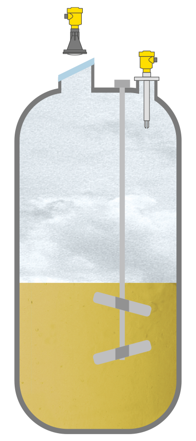 Niveaumeting en -detectie in de circulatietank