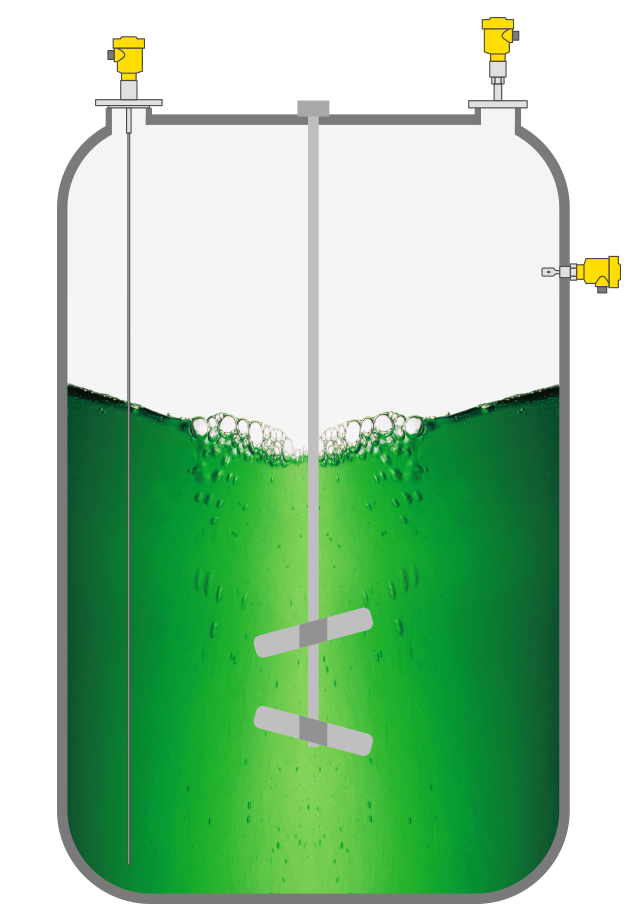 Niveau-, drukmeting en niveaudetectie bij mengprocessen