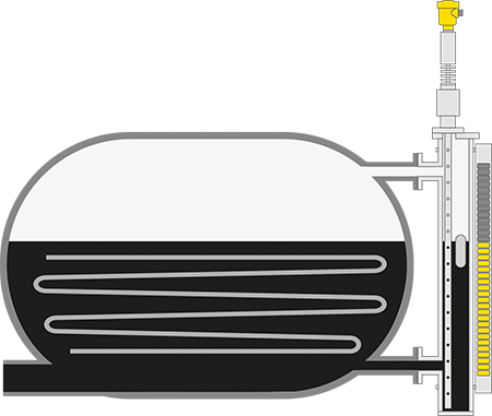 Niveaumeting in het preflashvat