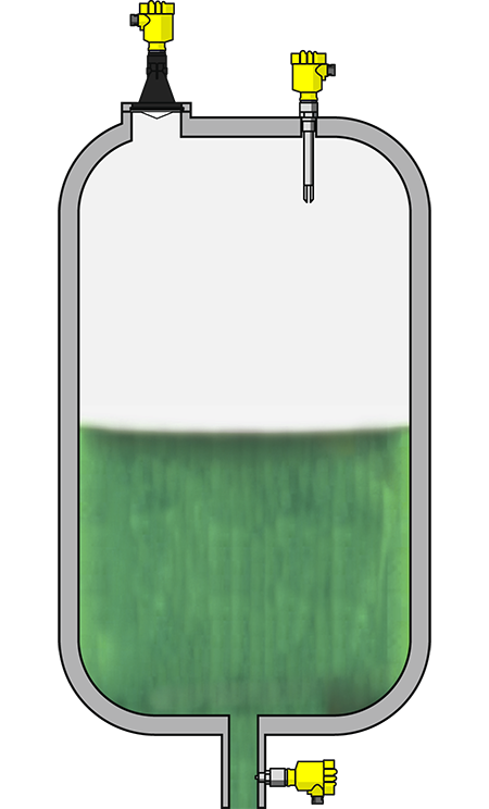 Niveaumeting, drukmeting en niveaudetectie in het procesvat