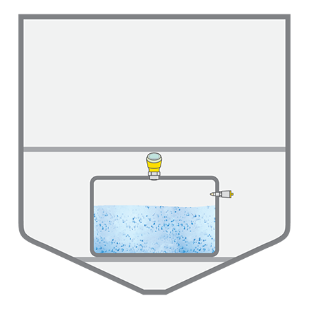 Niveaumeting in de drinkwatertank