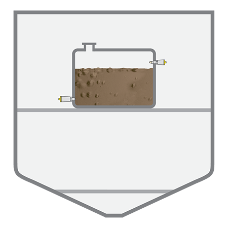 Niveaumeting in de grijs- of zwartwatertank