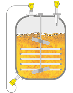 Verwarmingsspiralen:  Elektronische verschildrukmeting met VEGABAR 83 voor niveaumeting